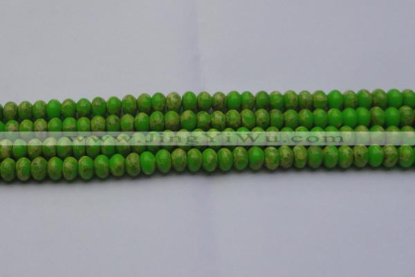 CDE2659 15.5 inches 10*14mm rondelle dyed sea sediment jasper beads