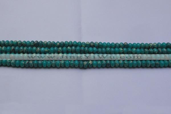 CDE2664 15.5 inches 5*8mm rondelle dyed sea sediment jasper beads