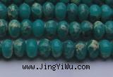 CDE2665 15.5 inches 7*10mm rondelle dyed sea sediment jasper beads