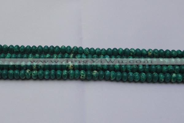 CDE2675 15.5 inches 10*14mm rondelle dyed sea sediment jasper beads