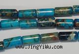 CDE279 15.5 inches 6*12mm tube dyed sea sediment jasper beads