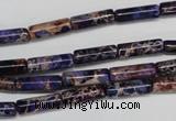 CDE377 15.5 inches 4*12mm tube dyed sea sediment jasper beads