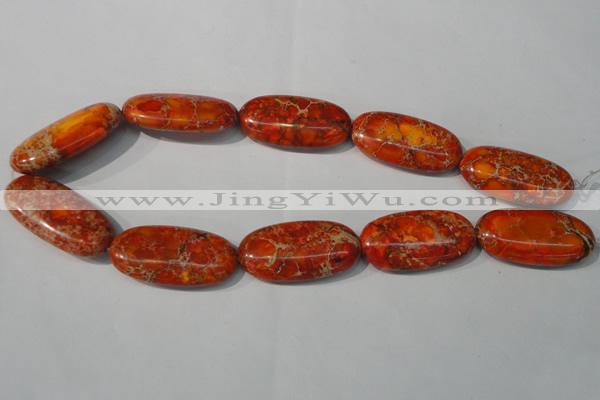 CDE752 15.5 inches 20*40mm oval dyed sea sediment jasper beads