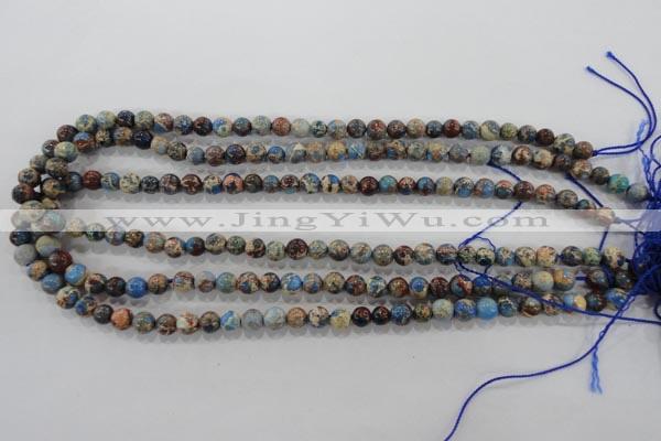 CDE812 15.5 inches 6mm round dyed sea sediment jasper beads wholesale