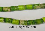CDE919 15.5 inches 6*8mm tube dyed sea sediment jasper beads