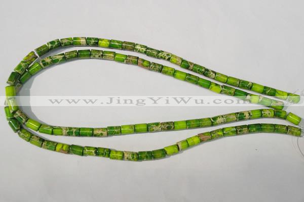 CDE919 15.5 inches 6*8mm tube dyed sea sediment jasper beads