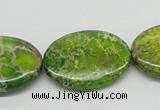 CDE94 15.5 inches 22*30mm oval dyed sea sediment jasper beads