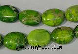 CDE940 15.5 inches 12*16mm oval dyed sea sediment jasper beads