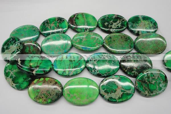 CDI188 15.5 inches 30*40mm oval dyed imperial jasper beads