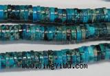 CDI276 15.5 inches 2*8mm heishi dyed imperial jasper beads