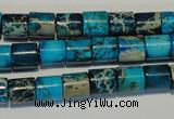 CDI280 15.5 inches 8*8mm tube dyed imperial jasper beads