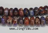 CDI371 15.5 inches 6*10mm rondelle dyed imperial jasper beads