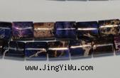 CDI380 15.5 inches 8*10mm tube dyed imperial jasper beads