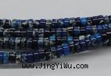 CDI50 16 inches 3*6mm coin dyed imperial jasper beads wholesale