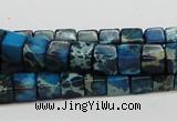 CDI52 16 inches 6*6mm cube dyed imperial jasper beads wholesale