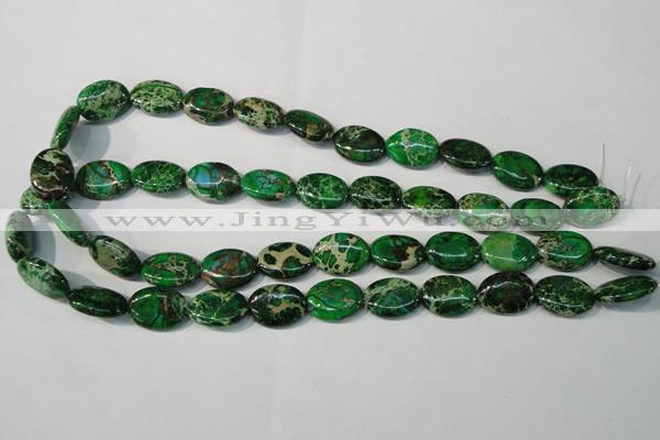 CDI972 15.5 inches 13*18mm oval dyed imperial jasper beads