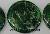 CDI977 15.5 inches 45mm flat round dyed imperial jasper beads