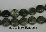 CDJ26 15.5 inches 10mm flat round Canadian jade beads wholesale