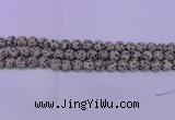 CDM83 15.5 inches 10mm round matte dalmatian jasper beads
