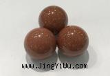 CDN1054 30mm round goldstone decorations wholesale