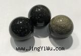 CDN1056 30mm round golden obsidian decorations wholesale
