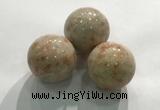 CDN1082 30mm round golden sunstone decorations wholesale