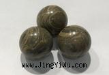 CDN1134 30mm round coffee wood jasper decorations wholesale