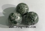 CDN1159 30mm round Qinghai jade decorations wholesale