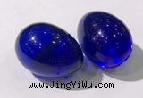 CDN1341 35*45mm egg-shaped glass decorations wholesale