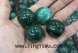 CDN21 25mm round natural malachite gemstone decorations