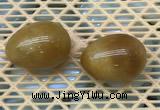 CDN338 35*50mm egg-shaped yellow jade decorations wholesale