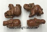 CDN388 20*40*30mm elephant goldstone decorations wholesale