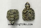 CDN441 28*45*22mm turtle dalmatian jasper decorations wholesale
