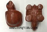 CDN462 38*55*28mm turtle red jasper decorations wholesale