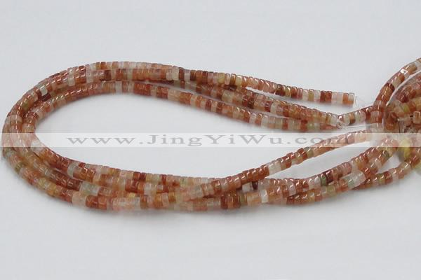 CDQ03 15.5 inches 3*6mm rondelle natural red quartz beads wholesale