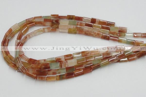 CDQ09 15.5 inches 8*12mm rectangle natural red quartz beads wholesale