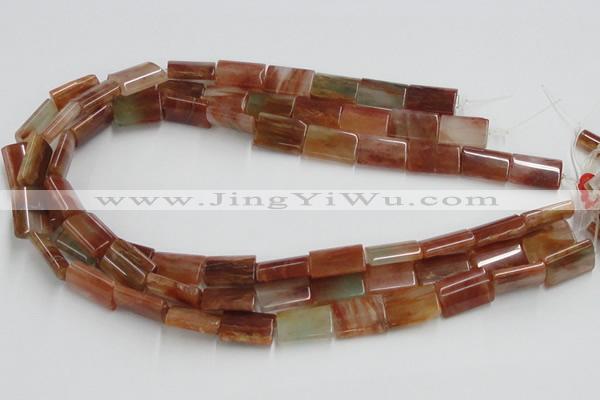 CDQ10 15.5 inches 13*18mm rectangle natural red quartz beads wholesale