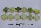 CDQ518 23*24mm - 24*25mm cross druzy quartz beads wholesale