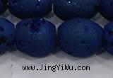 CDQ642 8 inches 12*14mm rice druzy quartz beads wholesale
