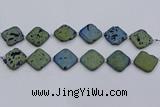 CDQ664 8 inches 25*25mm diamond druzy quartz beads wholesale