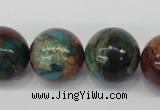 CDS192 15.5 inches 20mm round dyed serpentine jasper beads