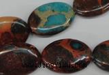 CDS210 15.5 inches 18*25mm oval dyed serpentine jasper beads