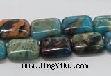 CDS23 16 inches 12*16mm rectangle dyed serpentine jasper beads wholesale