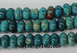 CDS45 15.5 inches 6*10mm rondelle dyed serpentine jasper beads