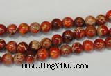 CDT491 15.5 inches 6mm round dyed aqua terra jasper beads