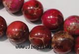 CDT763 15.5 inches 16mm round dyed aqua terra jasper beads