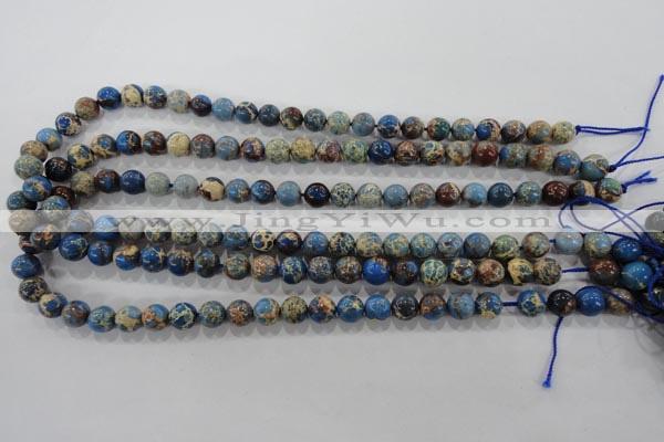 CDT813 15.5 inches 8mm round dyed aqua terra jasper beads wholesale