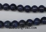 CDU102 15.5 inches 8mm round blue dumortierite beads wholesale