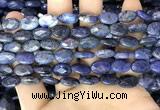 CDU216 15.5 inches 8*12mm faceted oval blue dumortierite beads