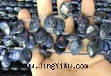 CDU222 Top drilled 10*14mm faceted briolette dumortierite beads